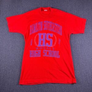 Fruit Of The Loom Mens Red Hamilton Southeastern Royals High School T-Shirt Sz L